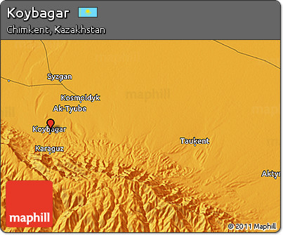 Political 3D Map of Koybagar