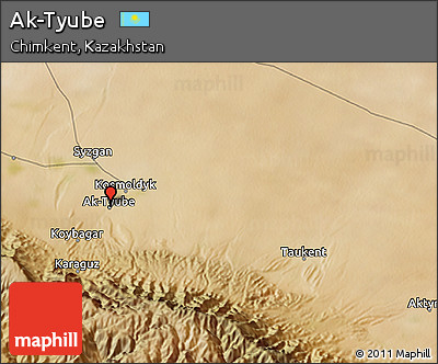 Satellite 3D Map of Ak-Tyube