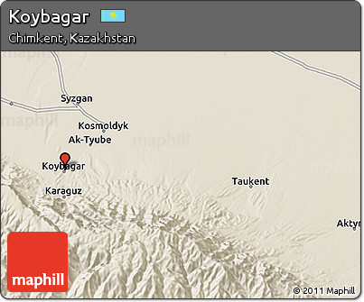 Shaded Relief 3D Map of Koybagar