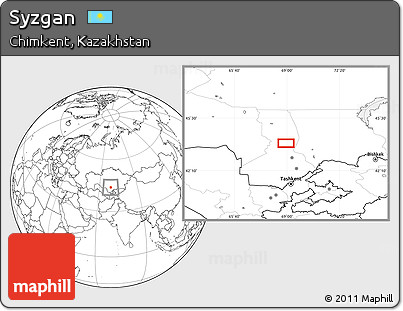 Blank Location Map of Syzgan