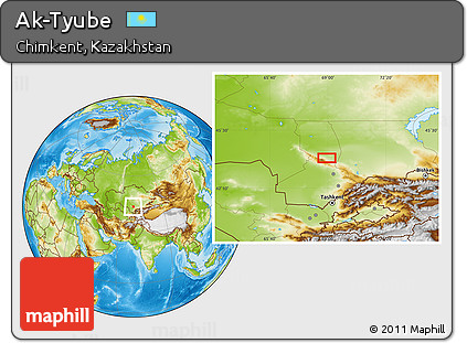 Physical Location Map of Ak-Tyube