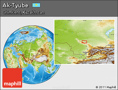 Physical Location Map of Ak-Tyube