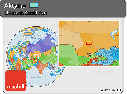 Political Location Map of Aktyme