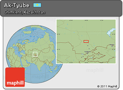 Savanna Style Location Map of Ak-Tyube