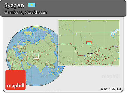 Savanna Style Location Map of Syzgan