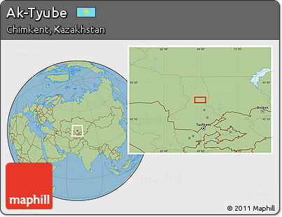 Savanna Style Location Map of Ak-Tyube