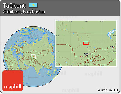 Savanna Style Location Map of Taūkent