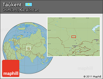 Savanna Style Location Map of Taūkent