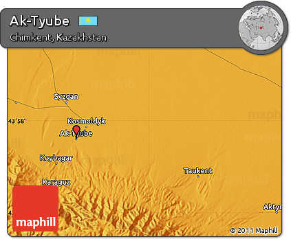 Political Map of Ak-Tyube
