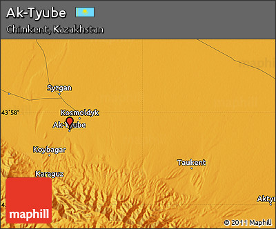 Political Map of Ak-Tyube