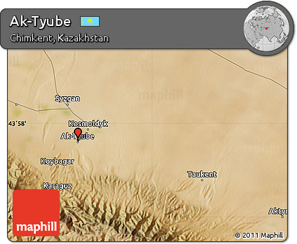 Satellite Map of Ak-Tyube