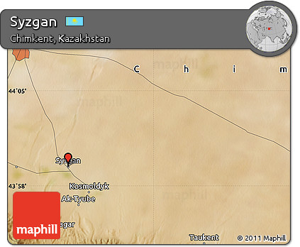 Satellite Map of Syzgan