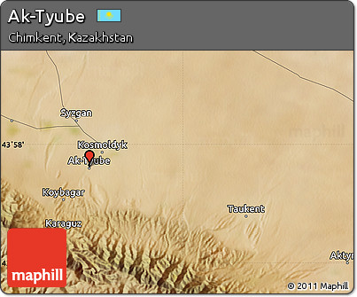 Satellite Map of Ak-Tyube