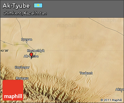 Satellite Map of Ak-Tyube