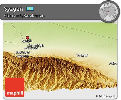 Physical Panoramic Map of Syzgan