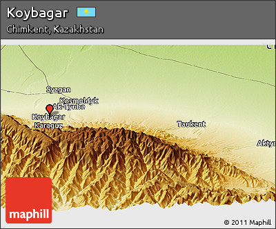 Physical Panoramic Map of Koybagar
