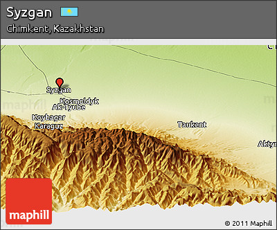 Physical Panoramic Map of Syzgan