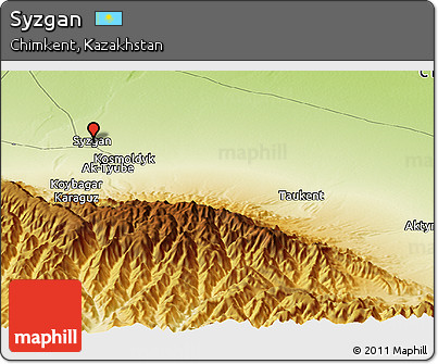 Physical Panoramic Map of Syzgan
