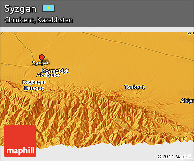 Political Panoramic Map of Syzgan