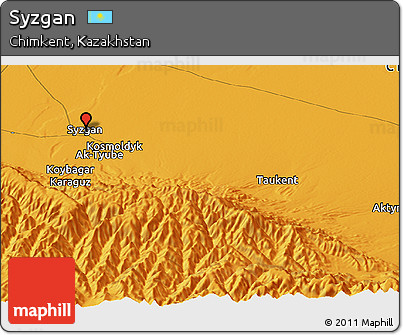 Political Panoramic Map of Syzgan