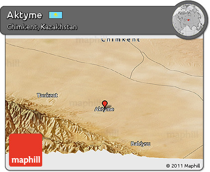 Satellite Panoramic Map of Aktyme