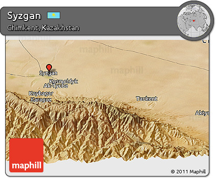 Satellite Panoramic Map of Syzgan