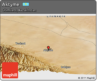 Satellite Panoramic Map of Aktyme