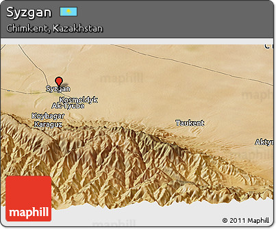 Satellite Panoramic Map of Syzgan