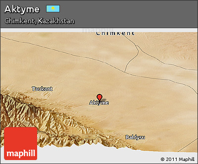 Satellite Panoramic Map of Aktyme