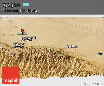 Satellite Panoramic Map of Syzgan