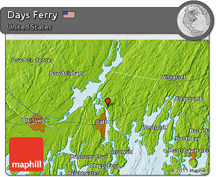 Physical 3D Map of Days Ferry