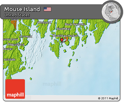 Physical 3D Map of Mouse Island