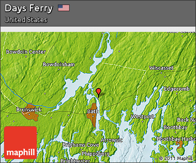 Physical 3D Map of Days Ferry
