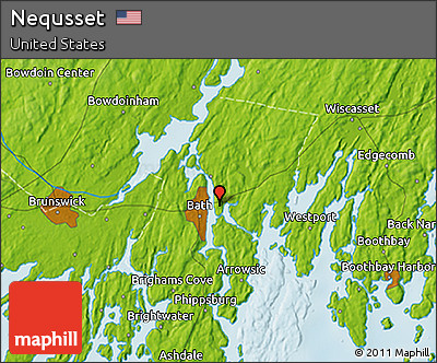 Physical 3D Map of Nequsset