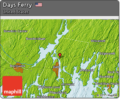 Physical 3D Map of Days Ferry