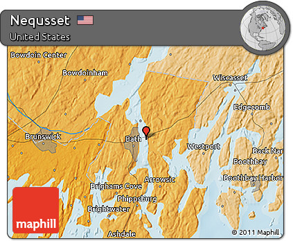 Political 3D Map of Nequsset