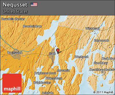 Political 3D Map of Nequsset