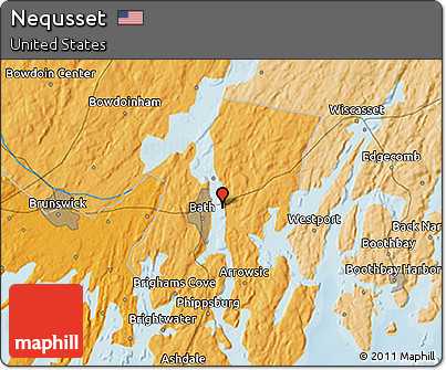 Political 3D Map of Nequsset