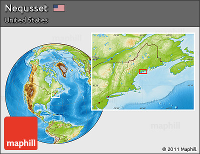Physical Location Map of Nequsset