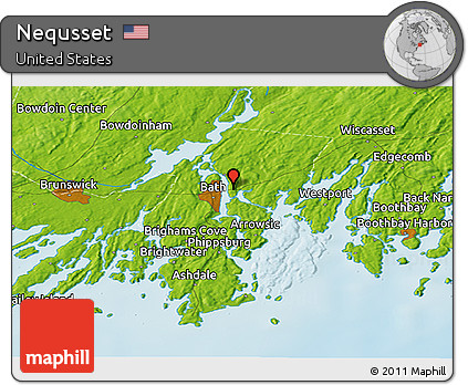 Physical Panoramic Map of Nequsset