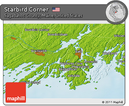 Physical Panoramic Map of Starbird Corner