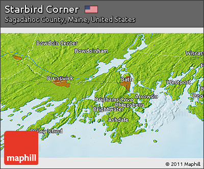Physical Panoramic Map of Starbird Corner