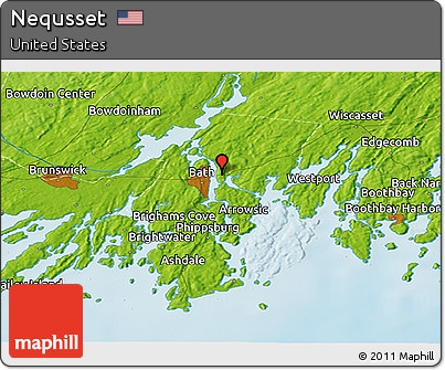 Physical Panoramic Map of Nequsset