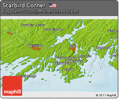 Physical Panoramic Map of Starbird Corner