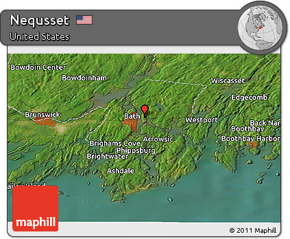 Satellite Panoramic Map of Nequsset
