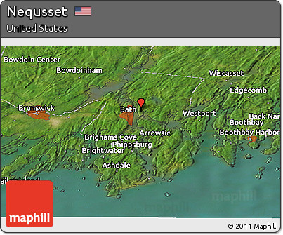 Satellite Panoramic Map of Nequsset