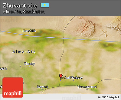 Satellite 3D Map of Zhuvantobe