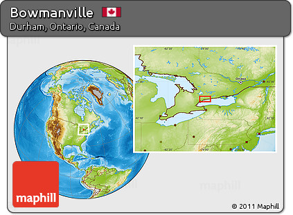 Physical Location Map of Bowmanville
