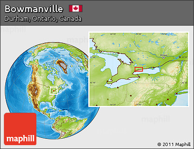 Physical Location Map of Bowmanville