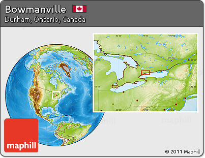 Physical Location Map of Bowmanville